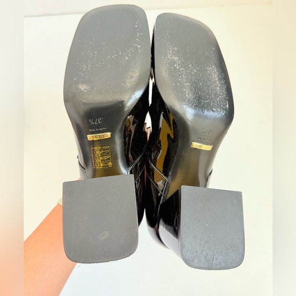 Gucci Black Patent leather Baby Horsebit Mid-Heel Mary Jane Pumps EU 37.5 - Picture 7 of 9